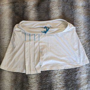 Athleta white second wind skirt built in shorts S